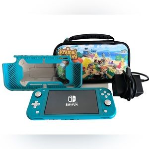 Nintendo switch lite console and two cases
